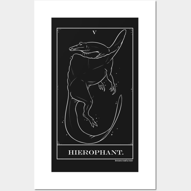 Hierophant dinosaur spinosaurus tarot Wall Art by Interfector